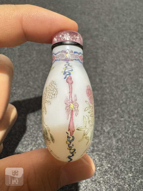 清 料胎牵牛花鼻烟壶 - 图6